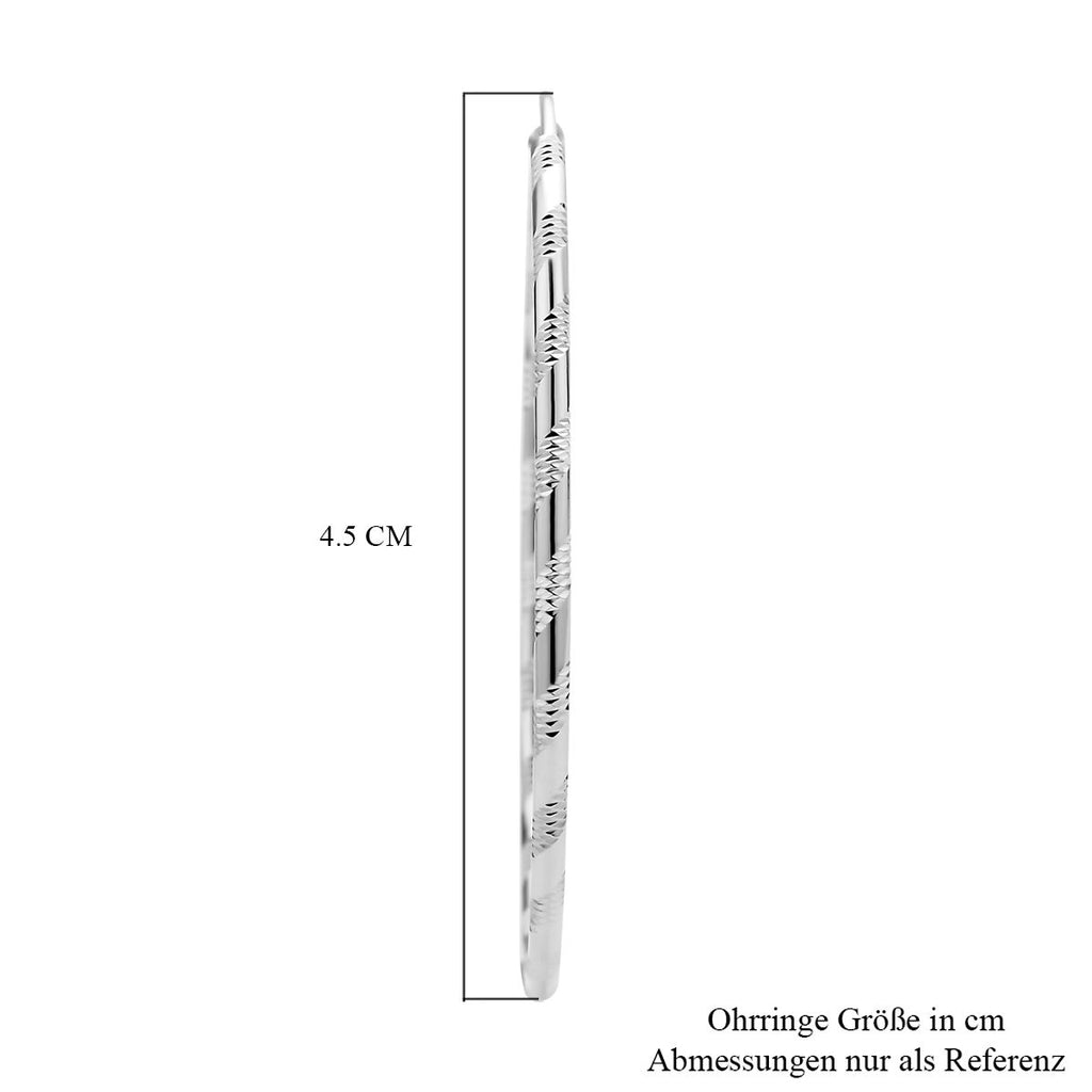Creolen Ohrringe, 925 Silber rhodiniert, ca. 4,30g