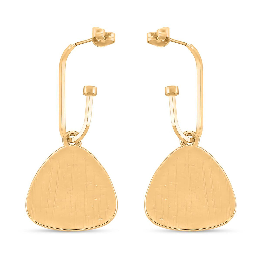 Weiße Muschelkernperlen Ohrringe, Goldfarben