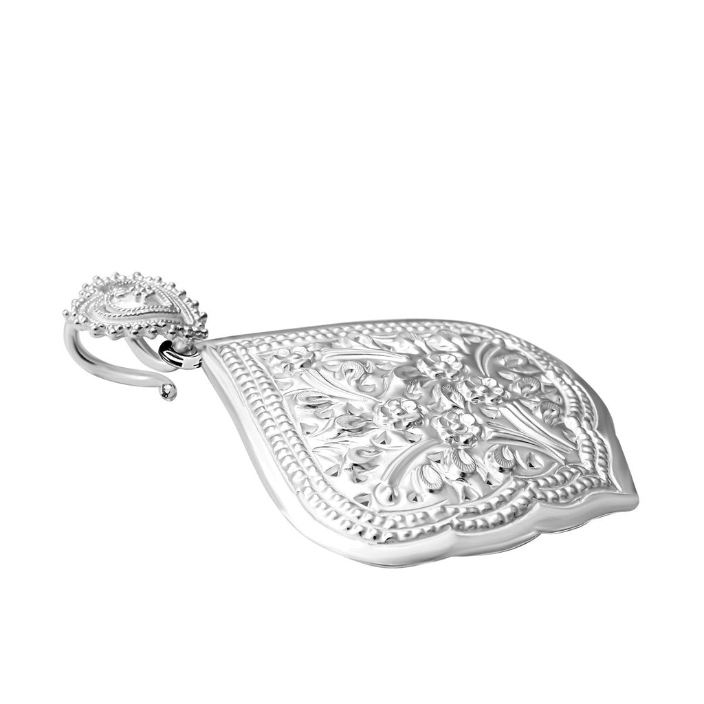 Anhänger mit Blumenmuster, 925 Silber rhodiniert, ca. 9,70g