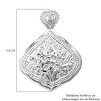 Anhänger mit Blumenmuster, 925 Silber rhodiniert, ca. 9,70g