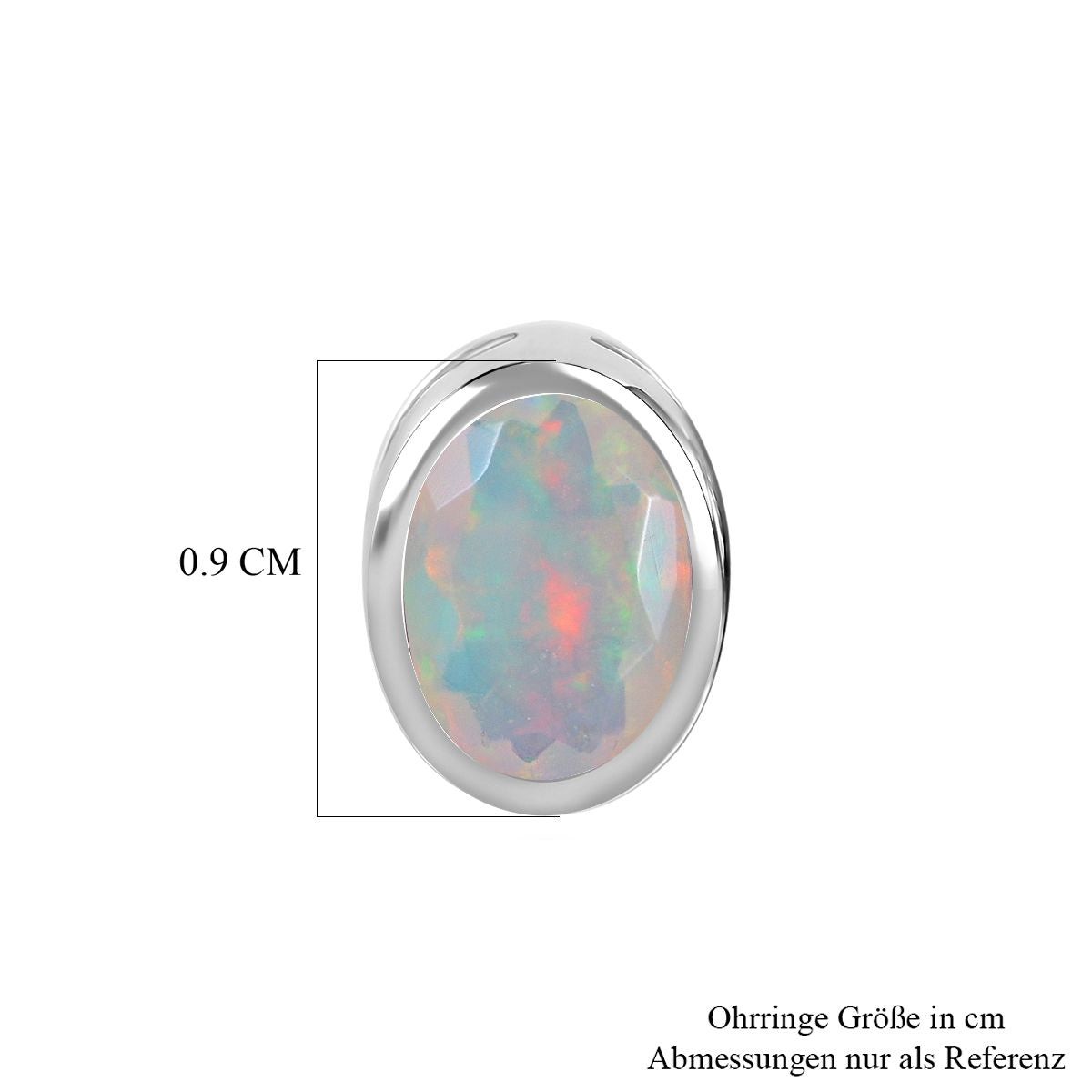 Natürliche, äthiopische Welo Opal-Ohrringe, 925 Silber platiniert ca. 0.96 ct