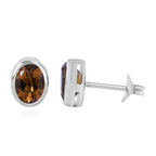 Madeira Citrin Ohrringe 925 Silber platiniert ca. 1.62 ct