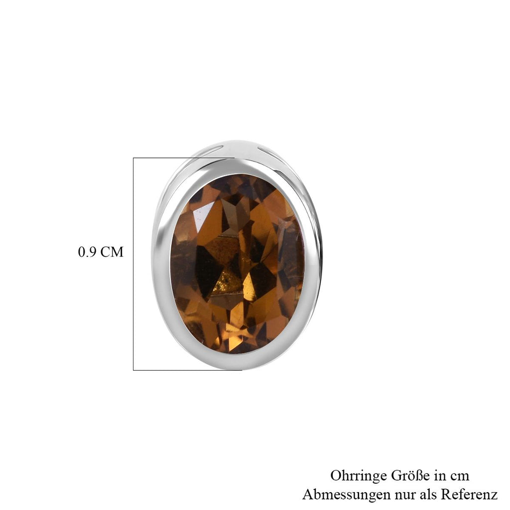 Madeira Citrin Ohrringe 925 Silber platiniert ca. 1.62 ct