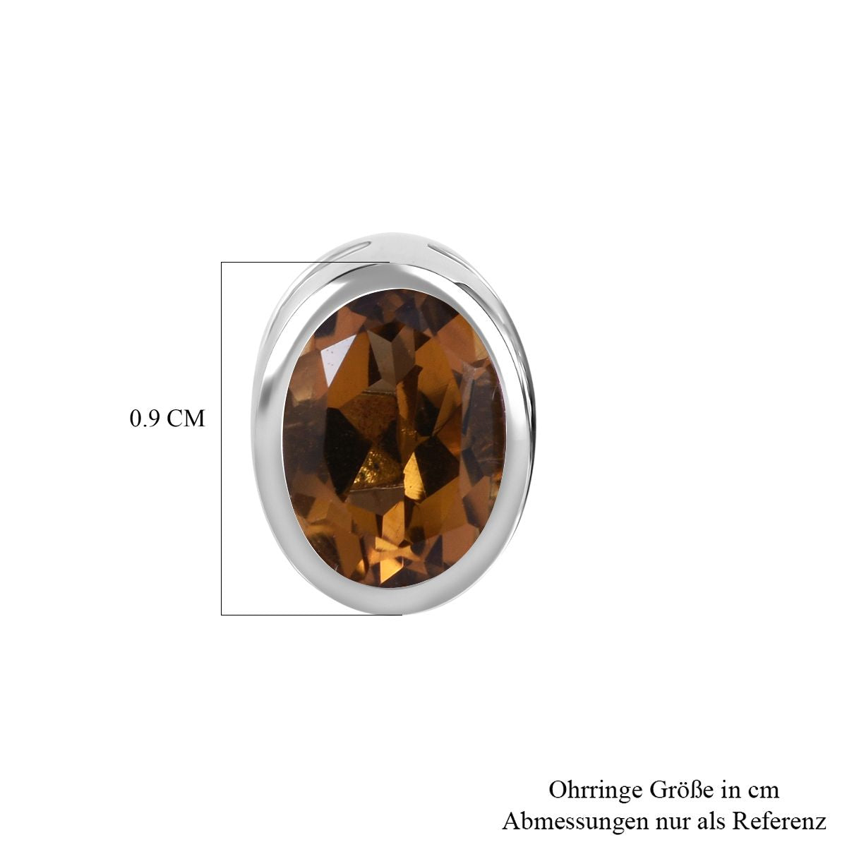 Madeira Citrin Ohrringe 925 Silber platiniert ca. 1.62 ct