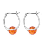 Natürlicher, baltischer Bernstein Ohrringe 925 Silber rhodiniert ca. 0,50 ct
