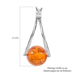 Natürlicher, baltischer Bernstein Ohrringe 925 Silber rhodiniert ca. 0,50 ct