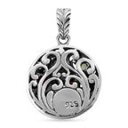 Royal Bali - Roter Granat, Himmelblauer Topas Anhänger 925 Silber ca. 1.50 ct