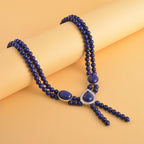 Lapislazuli Halskette, ca. 45 cm, ca. 254,50 ct