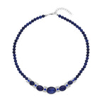 Lapislazuli Halskette, ca. 45 cm, ca. 127,50 ct