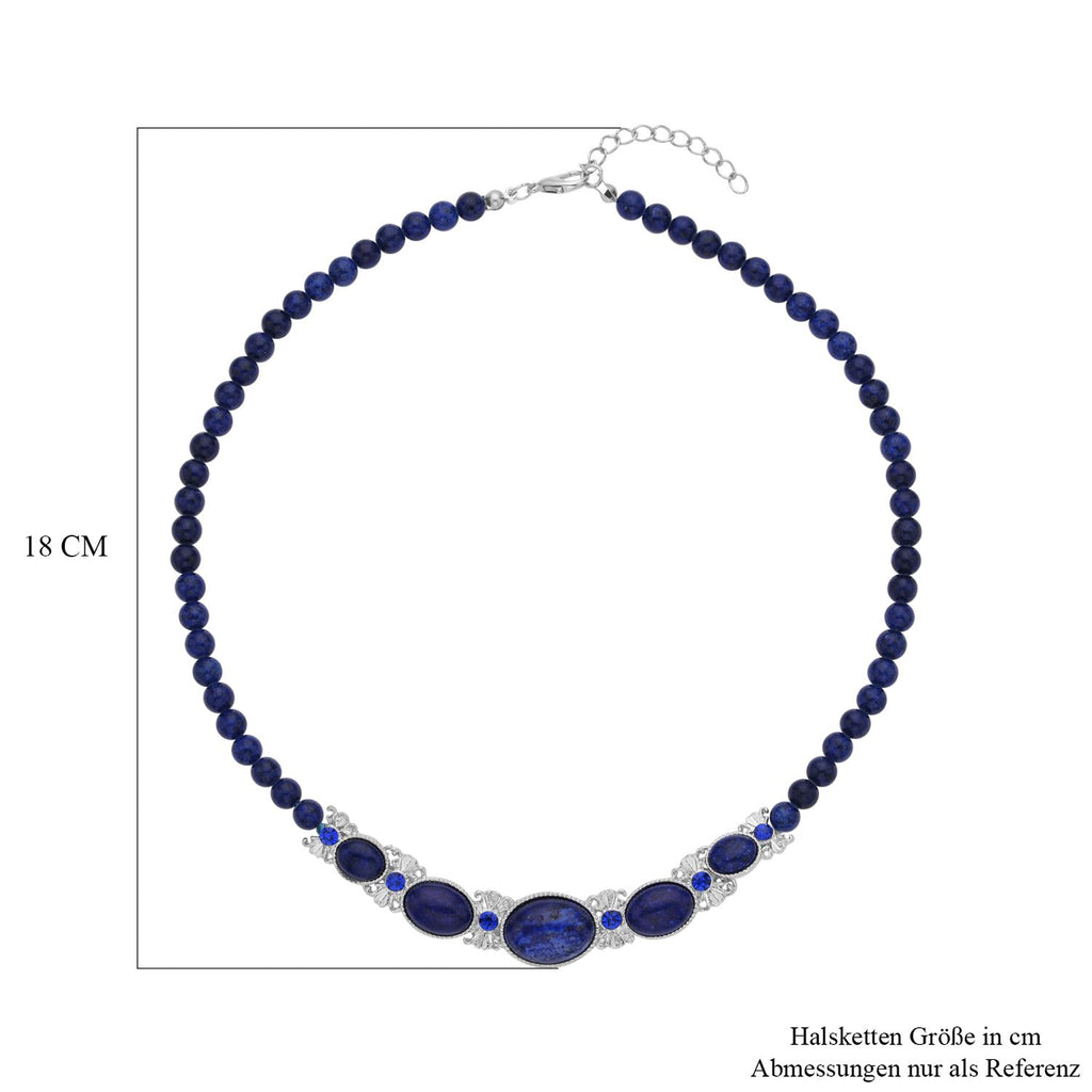 Lapislazuli Halskette, ca. 45 cm, ca. 127,50 ct