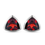 Natürliche Mosambik Granat Ohrringe, 925 Silber platiniert ca. 1.80 ct