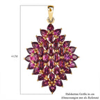 Rhodolith Granat Anhänger, 925 Silber vergoldet, ca. 6.78 ct