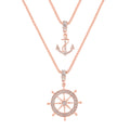 2er Set - Weiße Kristall Halskette, ca. 50 cm 5.00 ct