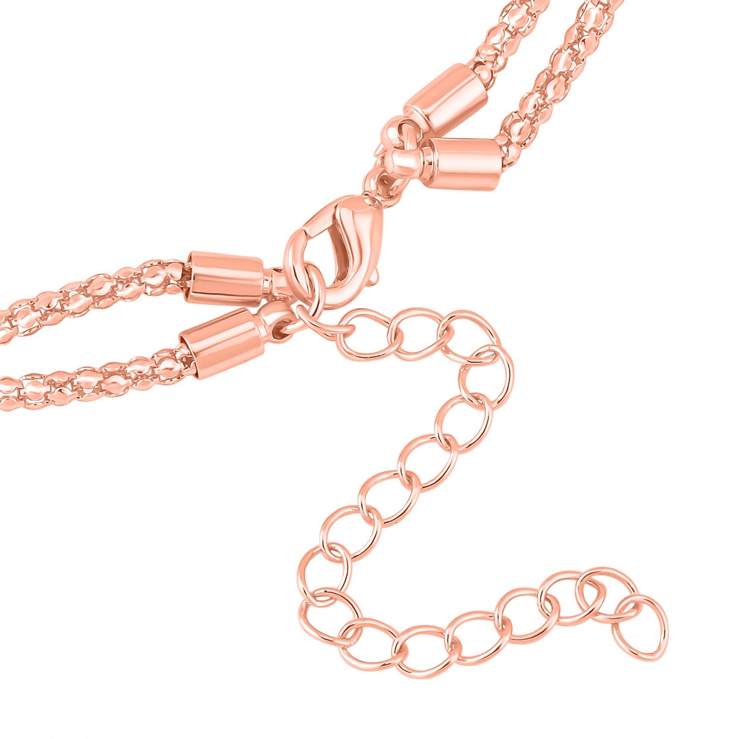 2er Set - Weiße Kristall Halskette, ca. 50 cm 5.00 ct