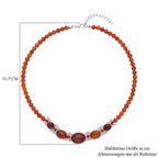 Rote Achat Halskette, ca. 45 cm, ca. 120,00 ct