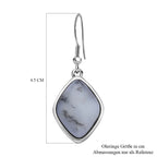 Dendritischer Achat Ohrringe, 316L Edelstahl , ca. 36.00 ct