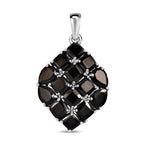 Elite Shungit Anhänger 925 Silber platiniert ca. 5,52 ct.