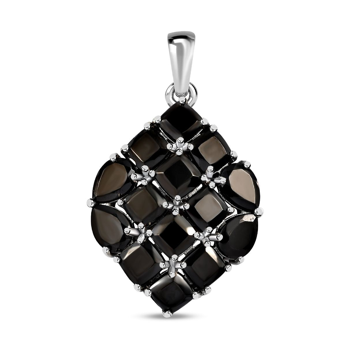 Elite Shungit Anhänger 925 Silber platiniert ca. 5,52 ct.