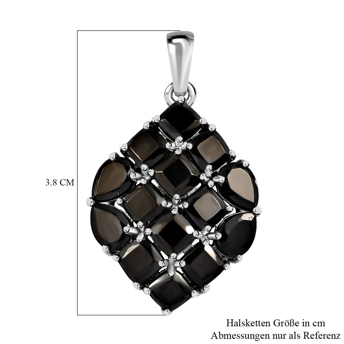 Elite Shungit Anhänger 925 Silber platiniert ca. 5,52 ct.