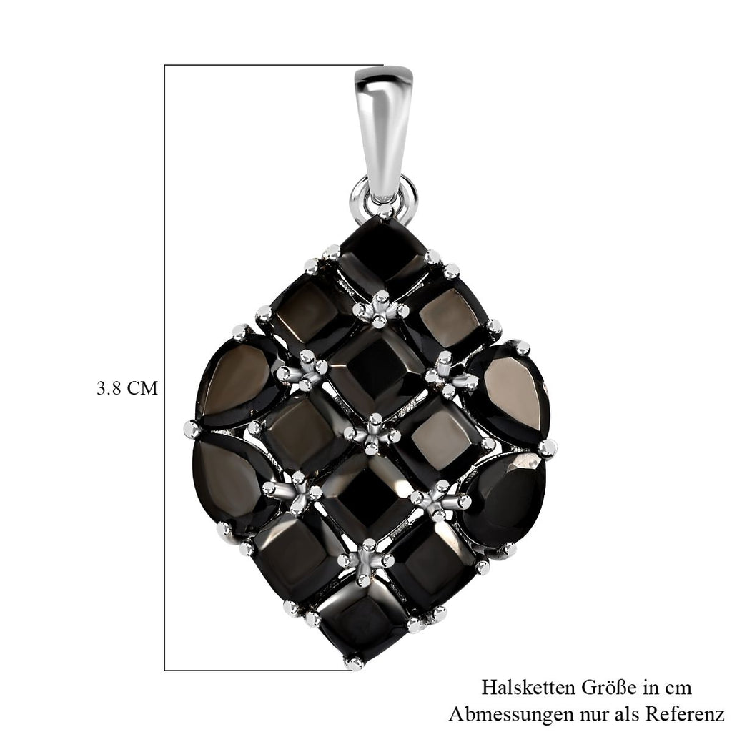 Elite Shungit Anhänger 925 Silber platiniert ca. 5,52 ct.