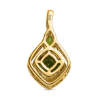 Natürlicher Chromdiopsid Anhänger 925 Silber vergoldet ca. 1.24 ct