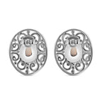 Royal Bali Kollektion - Regenbogen Mondstein Ohrringe 925 Silber ca. 2.53 ct