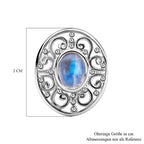 Royal Bali Kollektion - Regenbogen Mondstein Ohrringe 925 Silber ca. 2.53 ct