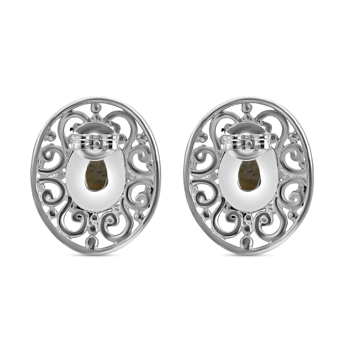 Labradorit Ohrringe 925 Silber ca. 2.77 ct