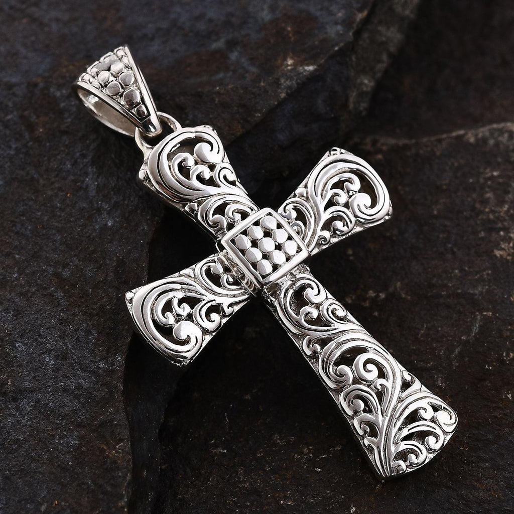 Royal Bali Kollektion - Kreuz Anhänger, 925 Silber, ca. 5,50g