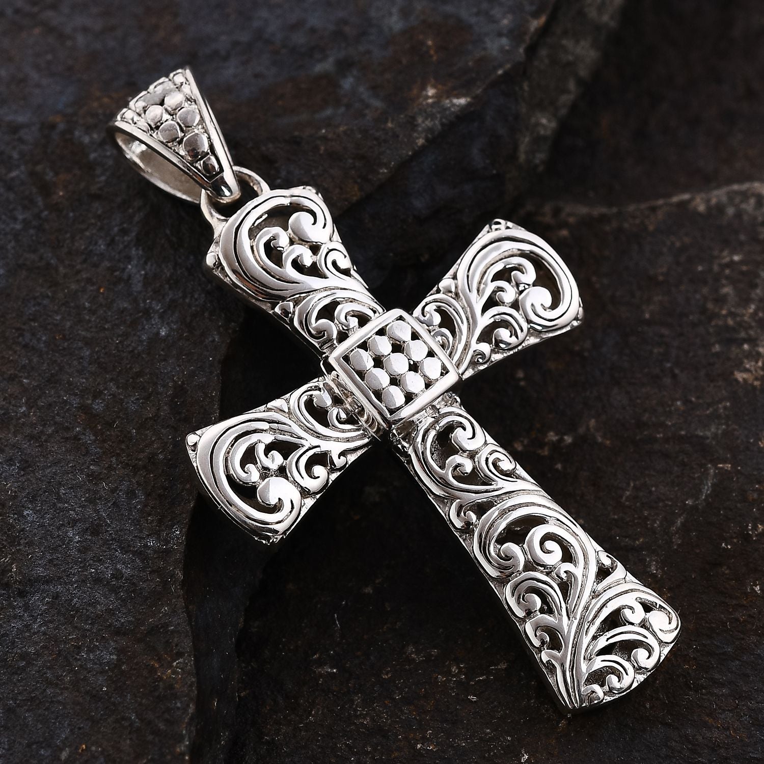 Royal Bali Kollektion - Kreuz Anhänger, 925 Silber, ca. 5,50g