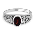 Royal Bali Kollektion - Roter Granat Ring, 925 Silber (Größe 16.00) ca. 1,51 ct