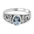 Royal Bali Kollektion - Himmelblauer Topas Ring, 925 Silber (Größe 16.00) ca. 1,46 ct