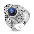 Labradorit Ring 925 Silber (Größe 16.00) ca. 2.00 ct
