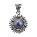 Royal Bali Kollektion - 10 mm blauer Mabe Perle-Anhänger - 1,55 ct.