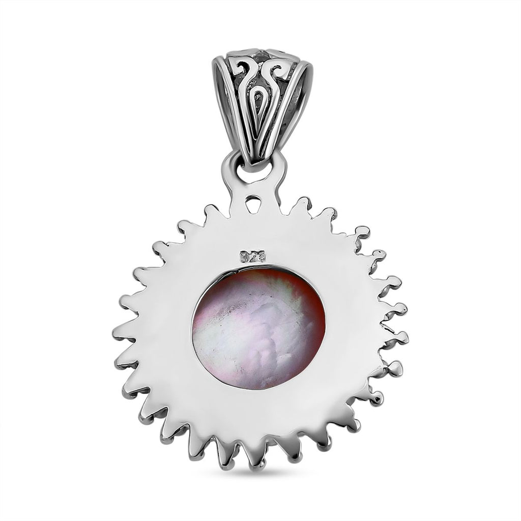 Royal Bali Kollektion - blaue Mabe Anhänger 925 Silber