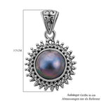 Royal Bali Kollektion - blaue Mabe Anhänger 925 Silber
