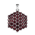 Rhodolith Granat Anhänger, 925 Silber platiniert ca. 4.48 ct