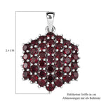 Rhodolith Granat Anhänger, 925 Silber platiniert ca. 4.48 ct