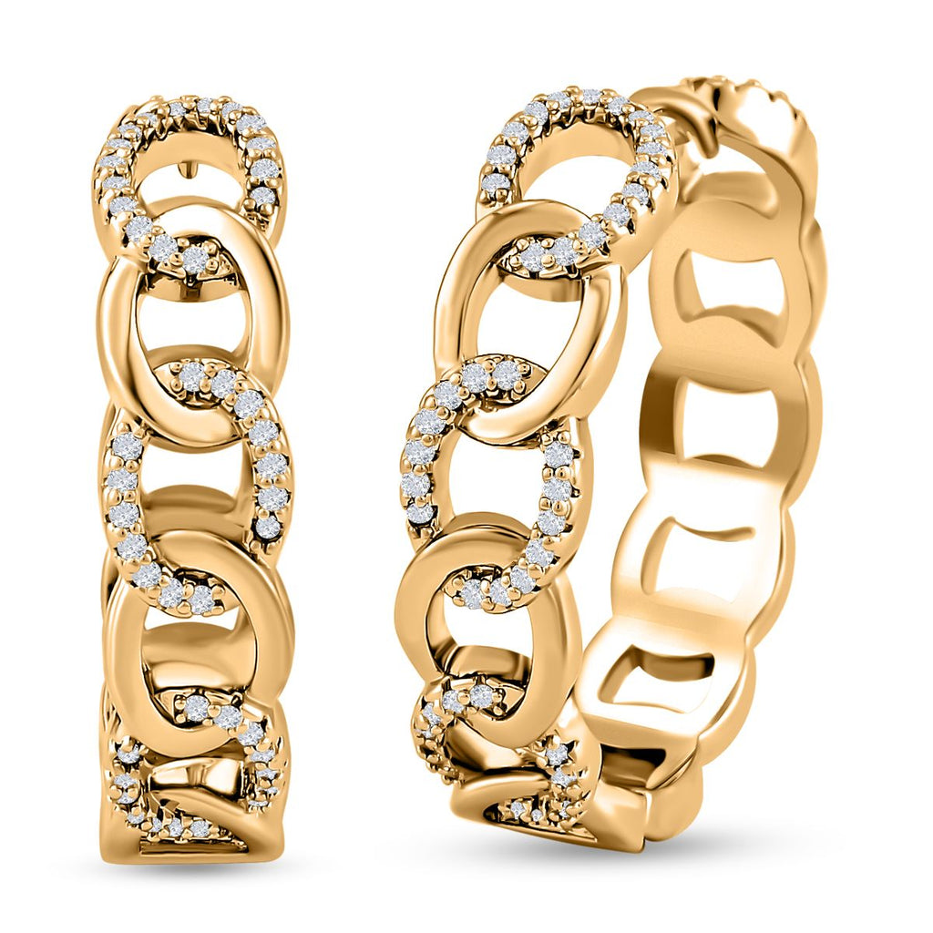 Weiße Zirkonia Creolen, Messing ca. 0.20 ct