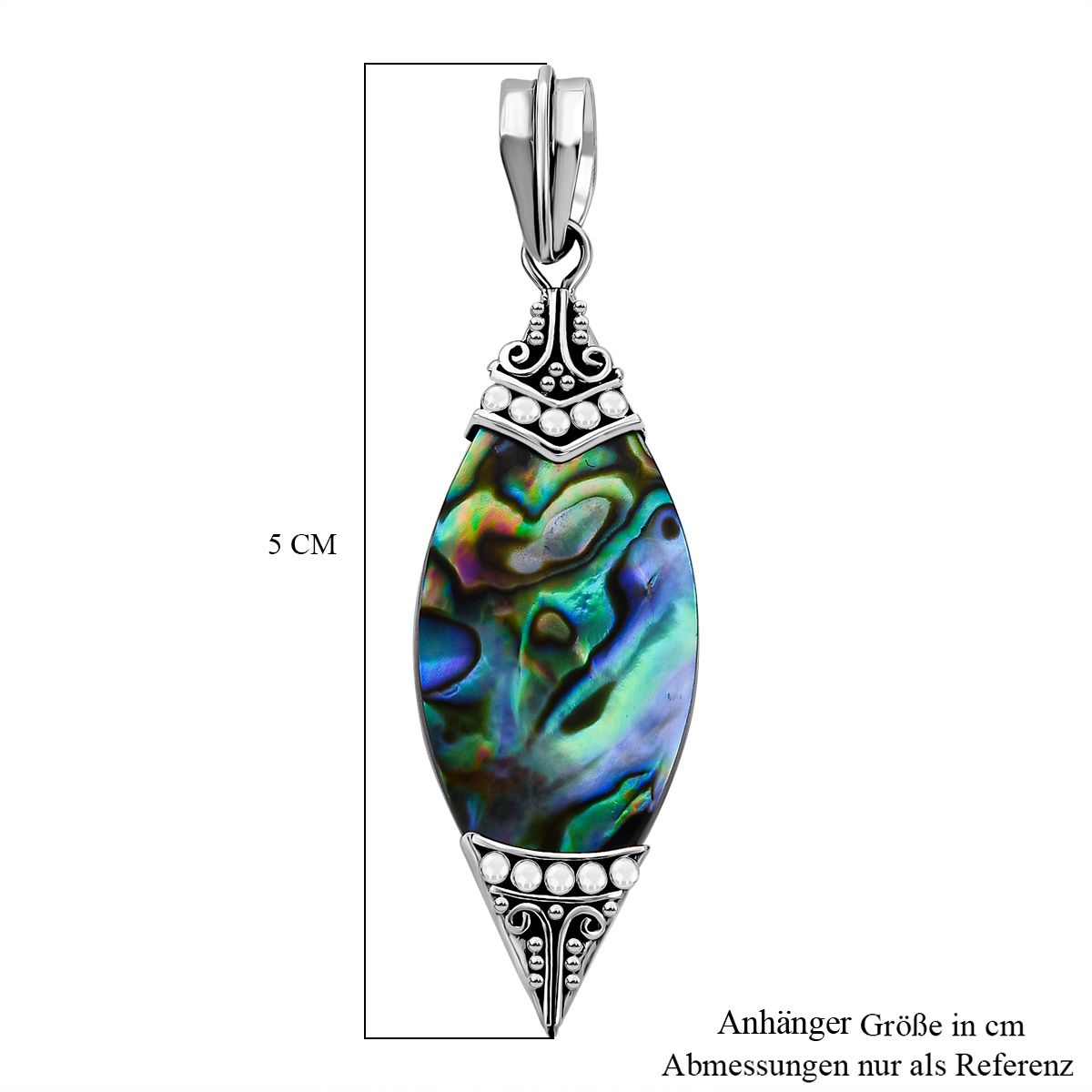 Royal Bali Kollektion - Abalone Muschel Anhänger 925 Silber