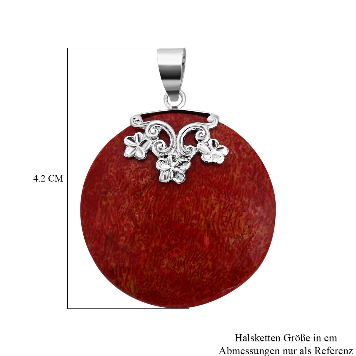 Royal Bali - Koralle Anhänger 925 Silber