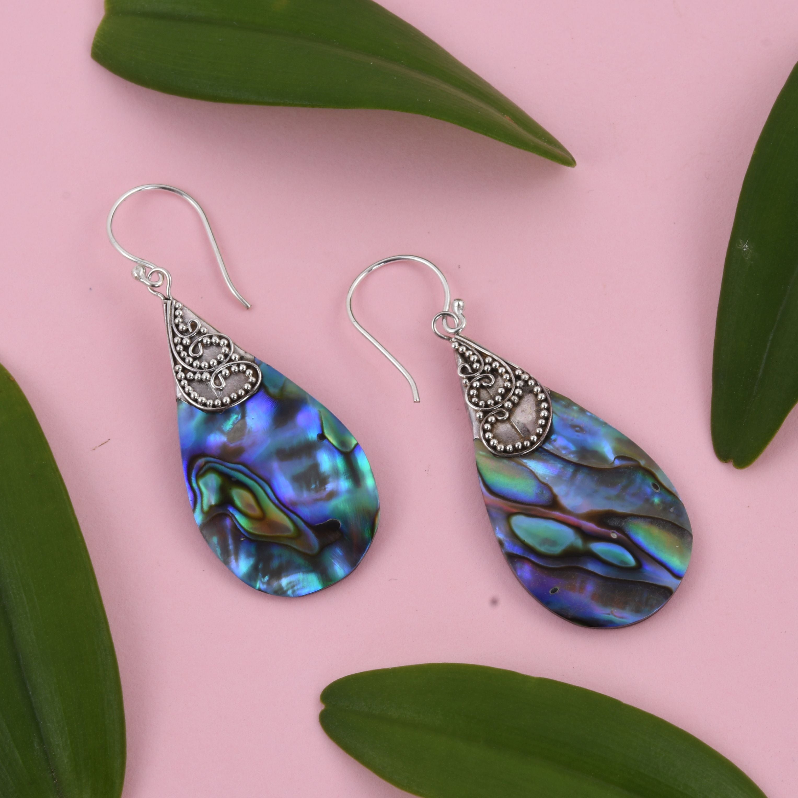 Royal Bali - Abalone Muschel Ohrringe 925 Silber