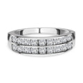 Moissanit Ring 925 Silber rhodiniert (Größe 16.00) ca. 1,07 ct