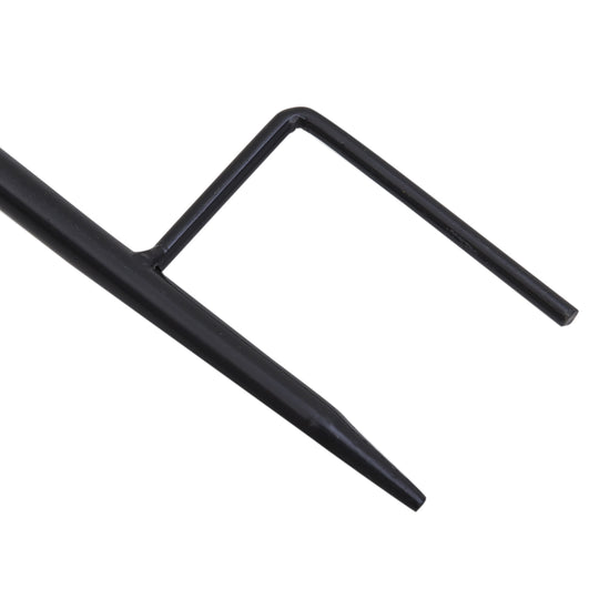 Kegelförmige, energiesparende Solarleuchte aus Eisen, Größe 9,5x9,5x40 cm, Schwarz