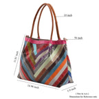 Chaos by Elsie - 100% Echtleder Patchwork mit Krokodilmuster, 38x15,30 cm, mehrfarbig