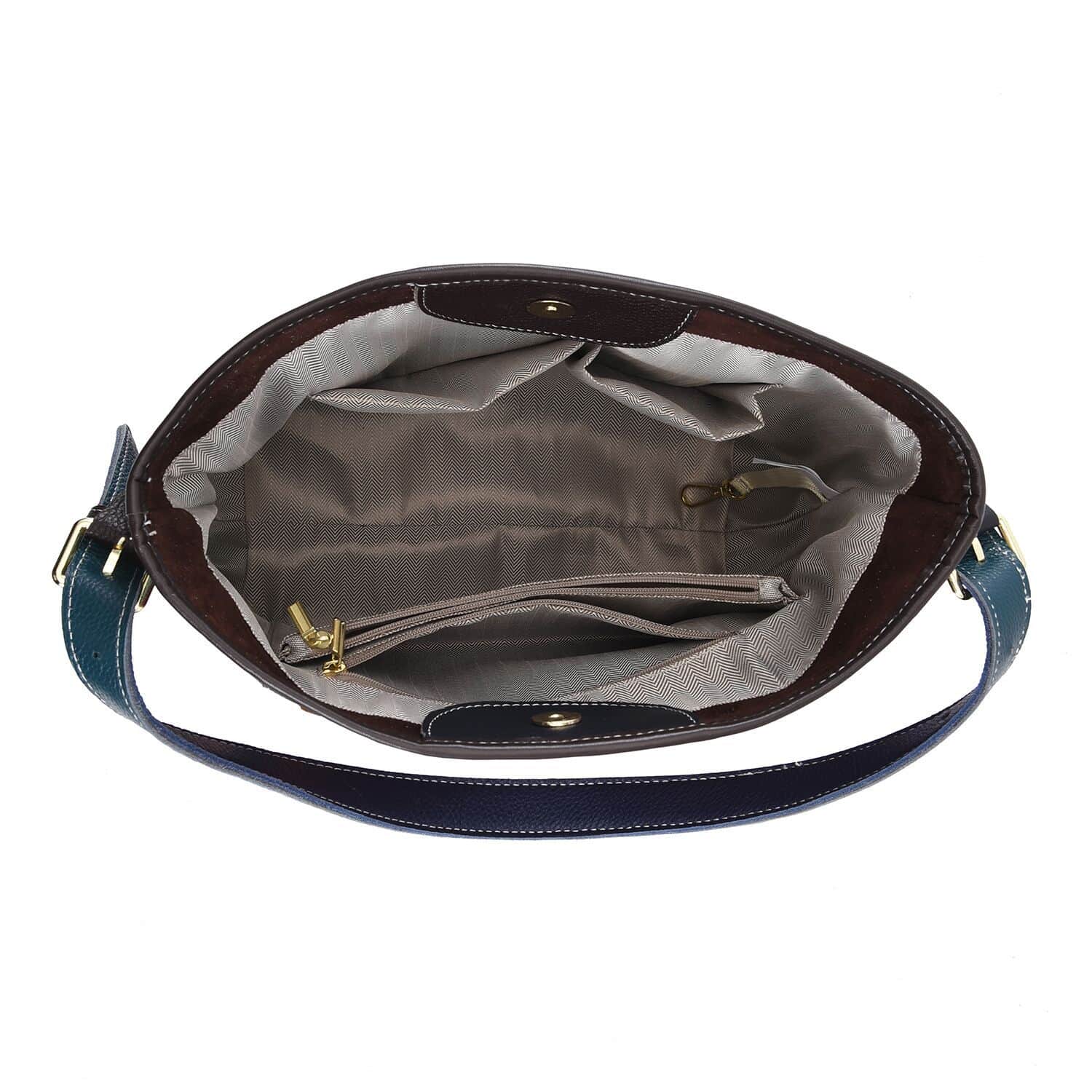Chaos by Elsie - 100% Patchwork Echtleder Tasche mit RFID schutz, 27x30x13 cm, Patchwork