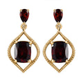 Natürliche Mosambik Granat-Ohrringe - 6,13 ct.