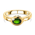 Natürlicher Chromdiopsid-Ring, 925 Silber vergoldet (Größe 17.00) ca. 0.83 ct