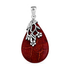 Royal Bali Kollektion - Koralle Anhänger 925 Silber