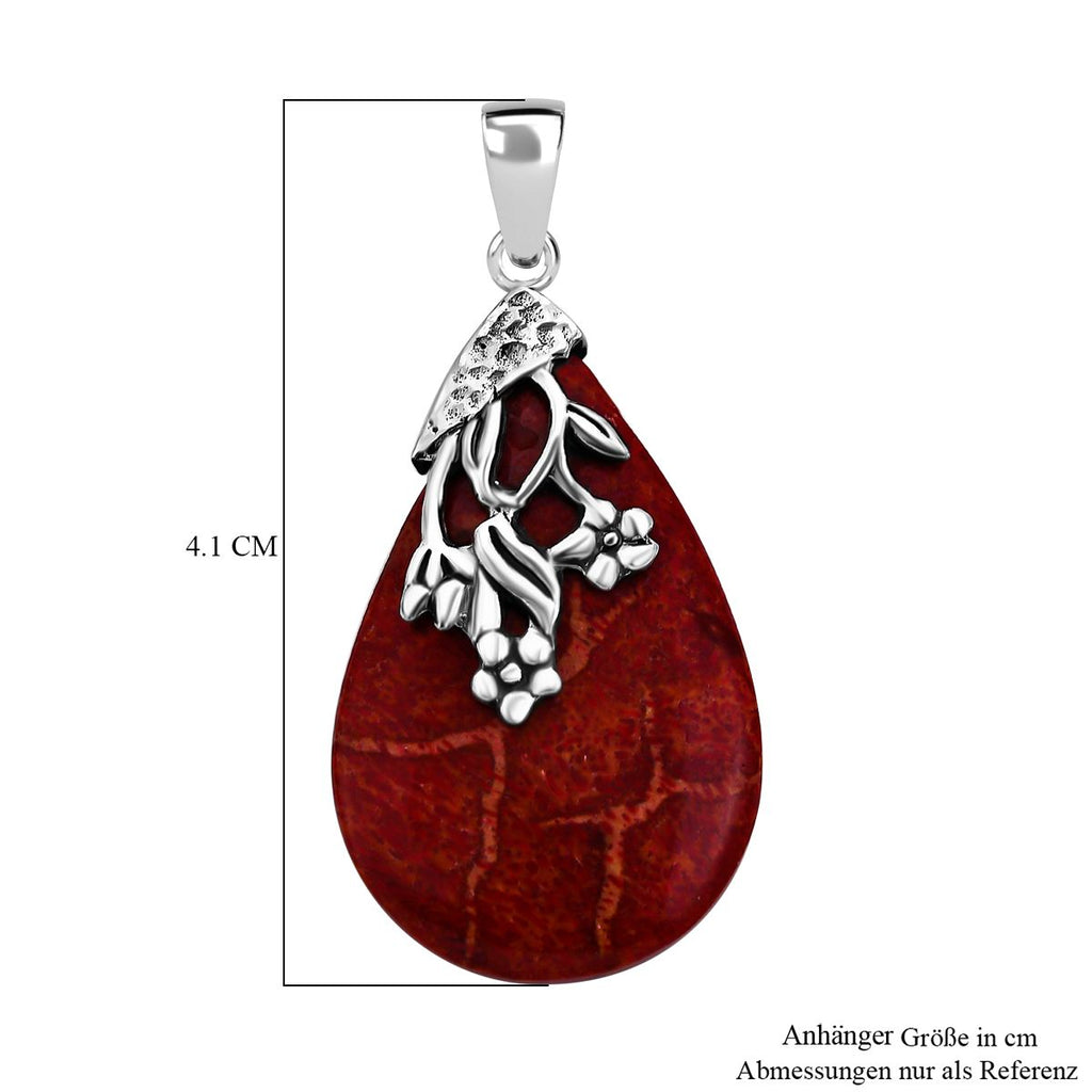 Royal Bali Kollektion - Koralle Anhänger 925 Silber
